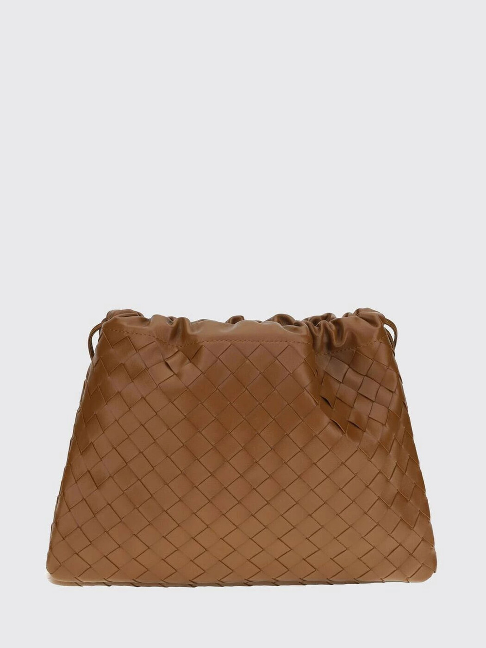 Bottega Veneta The Pouch Intrecciato Clutch Leather Brown